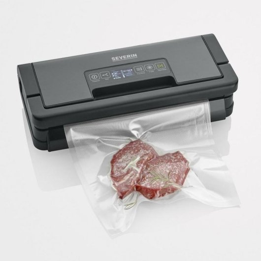 Vakuumierer SEVERIN FS3628 Schwarz Touchpanel Doppelte Schweißnaht 20 l/min