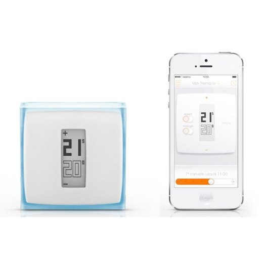 Thermostat Intelligent Netatmo NTH01-FR-EC Sans fil pour Chauffage