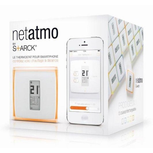 Thermostat Intelligent Netatmo NTH01-FR-EC Sans fil pour Chauffage