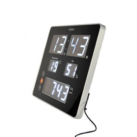 Horloge murale Orium 11295 digitale rectangulaire ABS noir thermomètre hygromètre