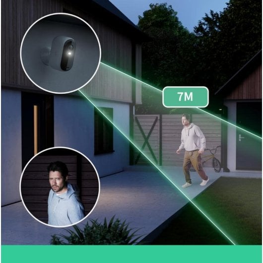 Cámara IP Arlo Essential 2 XL 2K Visión Nocturna Interior y Exterior Sirena Integrada