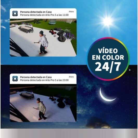 Câmera de vigilância Arlo Pro 5 2K Visão Noturna Interno e Externo Áudio Bidirecional Controle por Voz