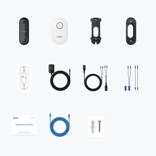 Sonnette REOLINK D340W Wi-Fi Filaire Sans Fil Détection Mouvement Extérieur Audio Bidirectionnel IP65