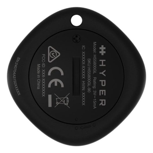 Localizador GPS Hyper HyperShield Bluetooth Universal 15 m Find My Negro