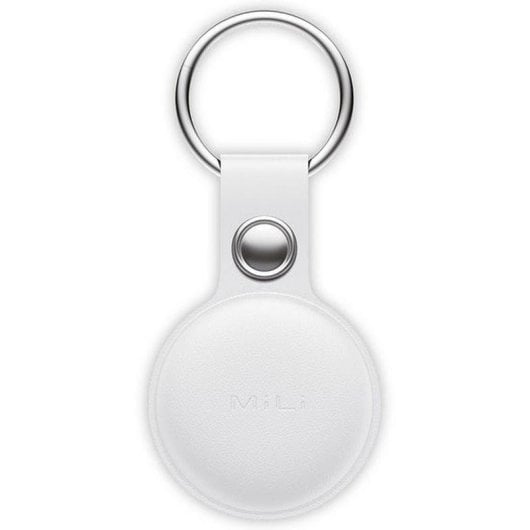 Traceur connecté MiLi 3316 avec étui en simili cuir blanc