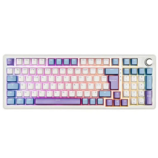 Clavier The G-Lab Keyz Elite 400 compact sans fil, switches linéaires, rétroéclairage RGB, AZERTY