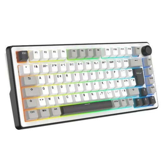 Clavier The G-Lab Keyz Elite 300 compact TKL sans fil RGB, switches linéaires
