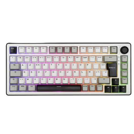 Clavier The G-Lab Keyz Elite 300 compact TKL sans fil RGB, switches linéaires