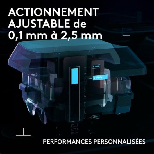 Teclado Logitech G G515 RAPID TKL magnético compacto RGB AZERTY francés