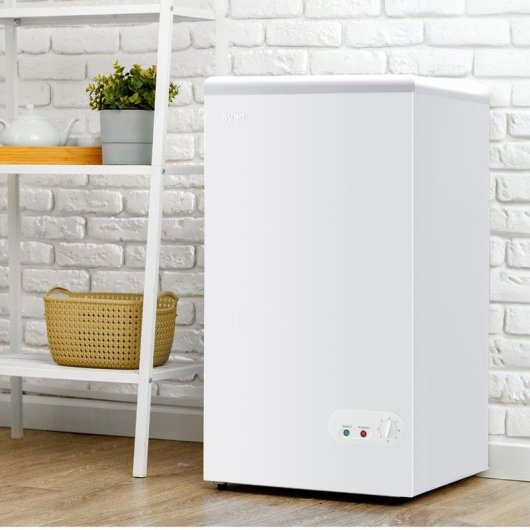 Congelador horizontal SVAN SVCH101FS 85L puertas de cristal ruedas eficiencia E