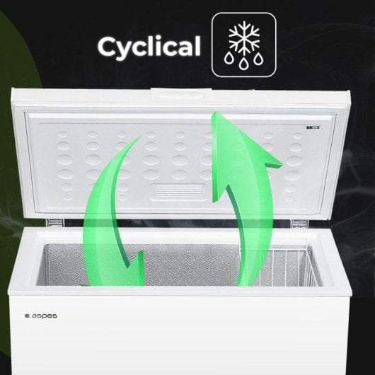 Congelador Aspes ACH2002EDC horizontal 198 L Dual Cooling classe E branco