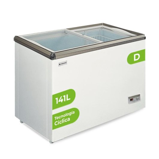 Congelador ASPES ACHH1501DDCG No Frost 141 L 2 puertas eficiencia D