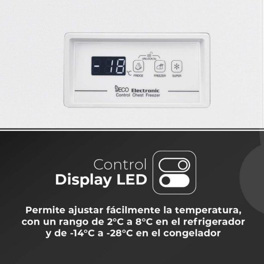 Congelador ASPES ACH3001EDC 287L Dual Cooling Display LED Branco