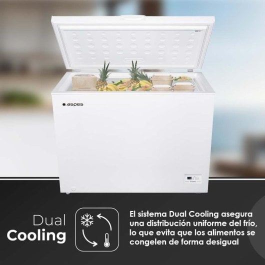 Congelador ASPES ACH3001EDC 287L Dual Cooling Display LED Branco