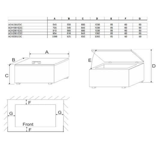 Congelador ASPES ACH3001EDC 287L Dual Cooling Display LED Branco