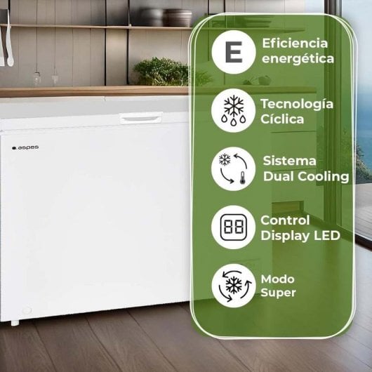 Congelador ASPES ACH3001EDC 287L Dual Cooling Display LED Branco