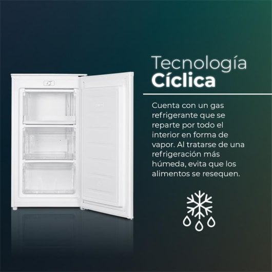 Congelador SVAN SCV85502E 60L E 3 gavetas porta reversível branco