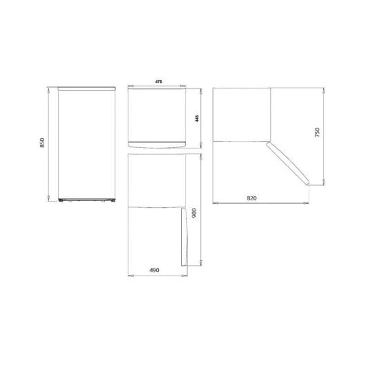 Congelador SVAN SCV85502E 60L E 3 gavetas porta reversível branco