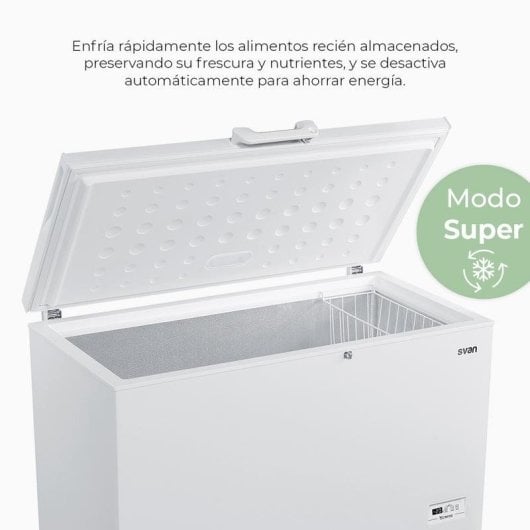 Congelador SVAN SCH4001EDC 371L Dual Cooling LED Porta Superior Branco