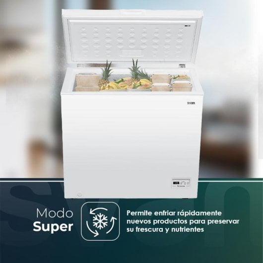 Congelatore SVAN SCH2002EDC 198L Classe E 40 dB Display LED Bianco