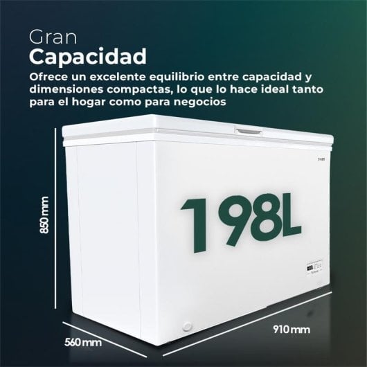 Congelatore SVAN SCH2002EDC 198L Classe E 40 dB Display LED Bianco
