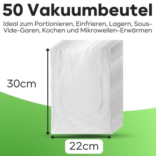 Bolsa para envasadora al vacío ProfiCook VK 1015 22 x 30 cm set 50 unidades transparente