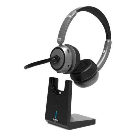 Auriculaires Port Designs 912003 sans fil Bluetooth pour bureau avec ANC et base de charge noir