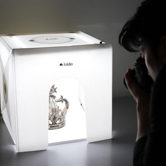 Caixa de luz fotográfica ORANGEMONKIE Foldio 2 Plus iluminação LED regulável 590x415x600mm