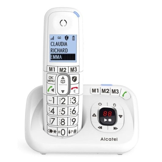 Telefono Alcatel XL785 Voice Duo NEU con vivavoce, tasti grandi, base DECT, bianco