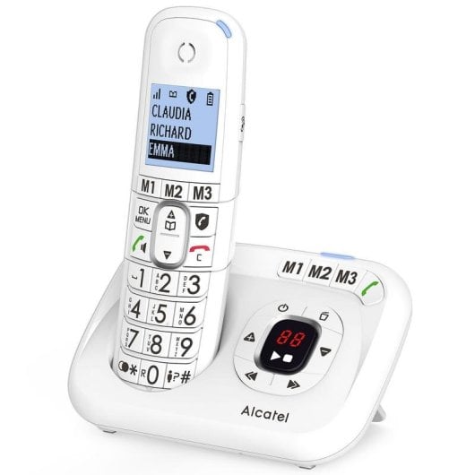 Telefono Alcatel XL785 Voice Duo NEU con vivavoce, tasti grandi, base DECT, bianco