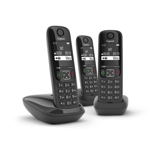 Telefono Gigaset AS690 Trio Wireless Nero 100 Contatti Vivavoce