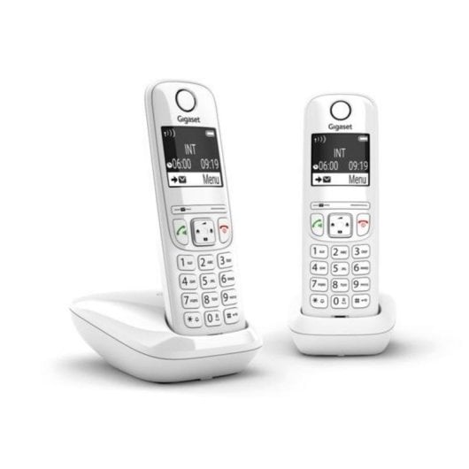 Téléphone sans fil Gigaset AS690 Duo Blanc 2 combinés mains libres 100 contacts