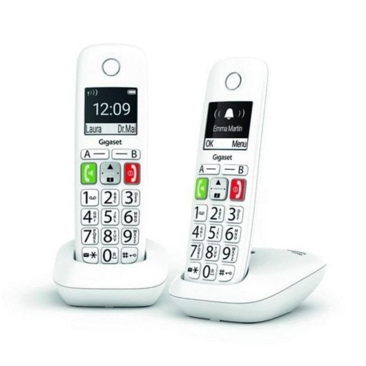 Telefone sem fios Gigaset E290 Duo Branco, 2 terminais, teclas grandes