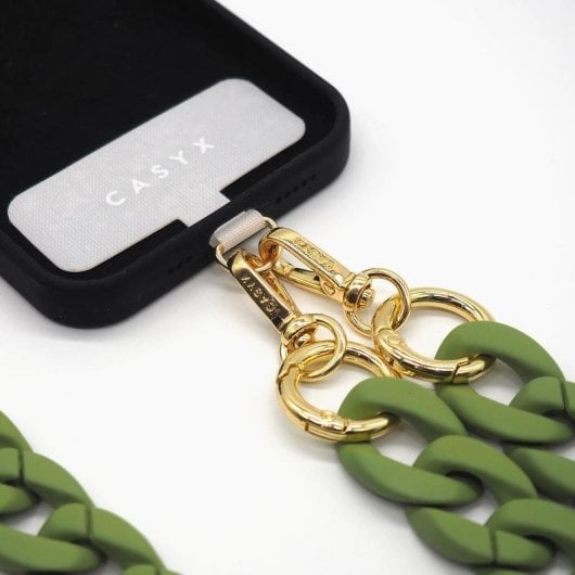 Chaîne pour smartphone CASYX UCHN-LAR-0011 maille large kaki