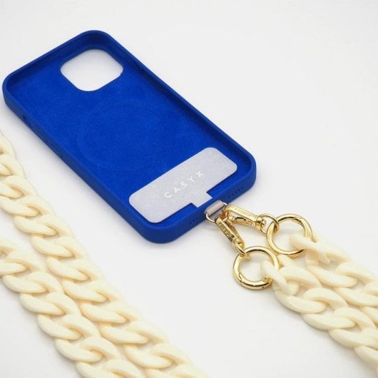Chaîne universelle CASYX UCHN-LAR-0014 pour smartphone maille large ivoire