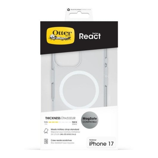 Funda para móvel OtterBox React Series Capa ultrafina Plástico Transparente MagSafe para iPhone 17