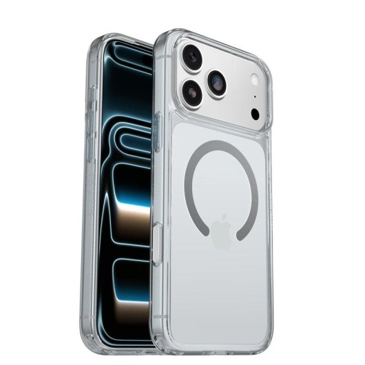 Funda para móvel OtterBox Symmetry Clear MagSafe Capa policarbonato transparente proteção reforçada para iPhone 17 Pro Max