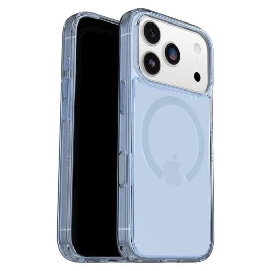Funda para móvel OtterBox Symmetry Clear MagSafe Capa PC TPU Azul Transparente Proteção MIL-STD-810G para iPhone 17 Pro