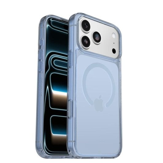 Funda para móvil OtterBox Symmetry Clear MagSafe Cover Polycarbonate Bleu Transparent antichoc pour iPhone 17 Pro Max