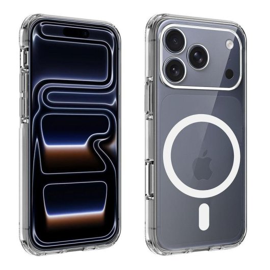 Coque pour mobile Akashi ALTCI17PMXMAG Coque TPU Transparente Bords Renforcés MagSafe pour iPhone 17 Pro Max