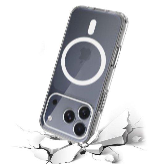 Coque pour mobile Akashi ALTCI17PMXMAG Coque TPU Transparente Bords Renforcés MagSafe pour iPhone 17 Pro Max