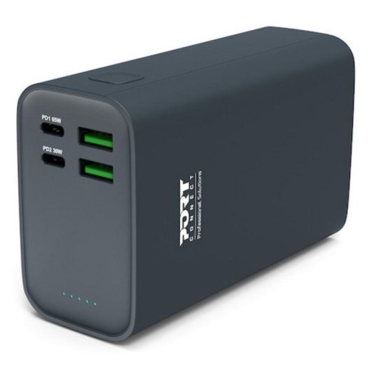 Batteria esterna Port Designs 907004 26800 mAh ricarica rapida 65 W nera