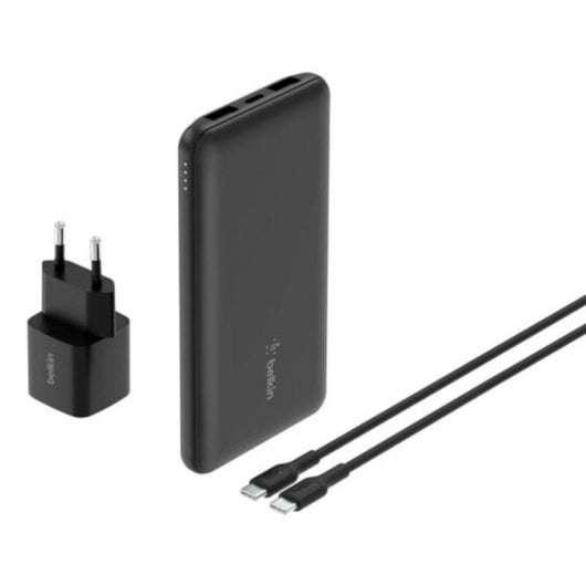 Powerbank Belkin BoostCharge BU041KQBK 10000 mAh Schwarz 3 Geräte Schnellladen