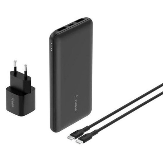 Powerbank Belkin BoostCharge BU041KQBK 10000 mAh Schwarz 3 Geräte Schnellladen