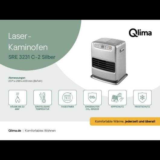 Heizgerät Konvektor Qlima SRE 3231 C-2 3100W Digital Kindersicherung