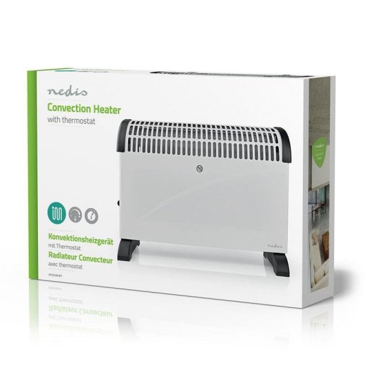 Aquecedor Convector Nedis HTCO10FWT 2000W Silencioso