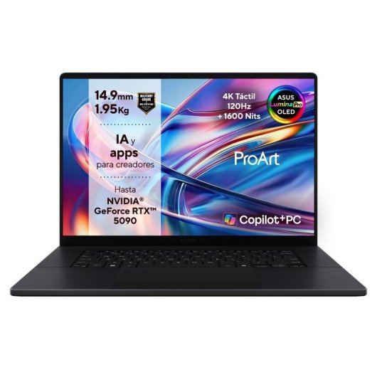 Portátil ASUS ProArt P16 OLED H7606WX-SE024W 16" AMD Ryzen AI 9 HX 370 64GB 4TB SSD RTX 5090 Windows 11 Home