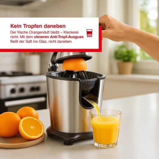 Spremiagrumi Solis 921.74 Nero Acciaio Inox 160W Sistema Antigoccia