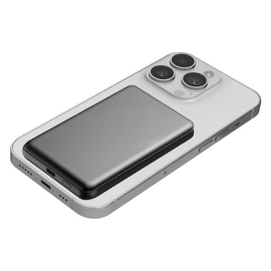 Powerbank Akashi ALTPBMAG5BLK 5000 mAh Schwarz MagSafe kabellos USB USB-C