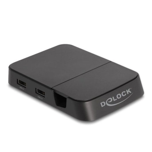 Station d'accueil smartphone DeLock 88018 4K USB-C HDMI SD MicroSD USB Hub noir